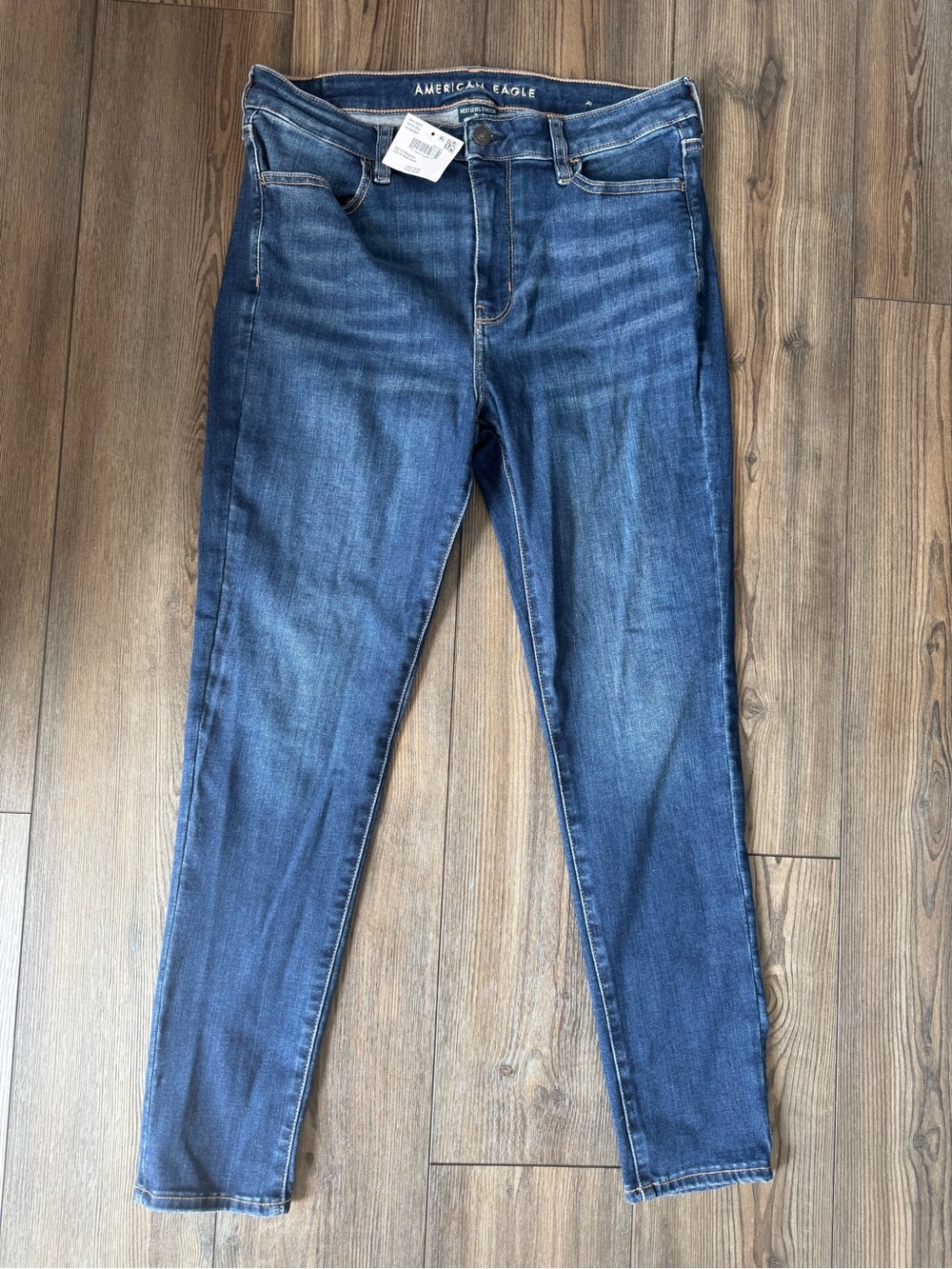 American Eagle Outfitters Blue Skinny Jeans - Mid Wash hi rise Jeggings